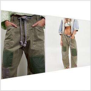 We The Free Moxie Pull-On Barrel Jeans in Army Sz 29 short